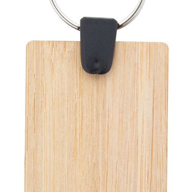 Bambry obdélníkový přívěšek na klíče z bambusu