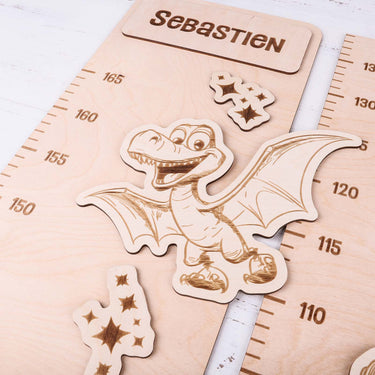 Banda de măsurare pentru copii pe perete – dinozaur