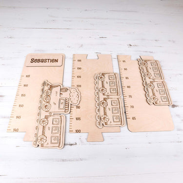 Banda de măsurare pentru copii pe perete – tren