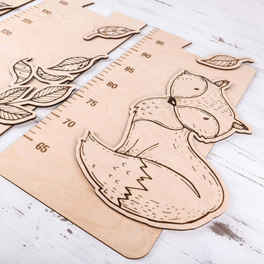 Banda de măsurare pentru copii pe perete – vulpe