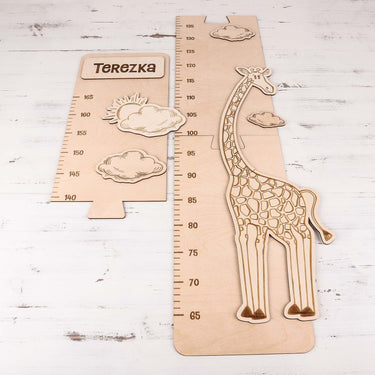 Banda de măsurare pentru copii pe perete – girafă