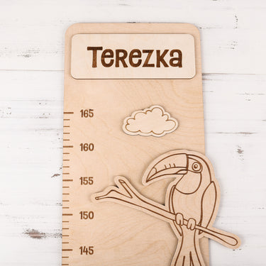 Banda de măsurare pentru copii pe perete – zoo