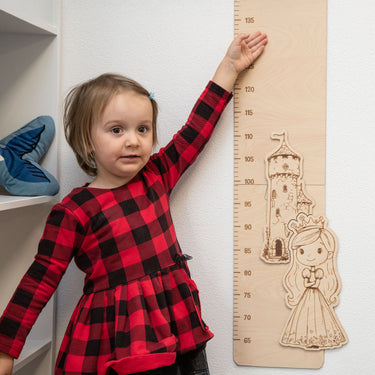 Banda de măsurare pentru copii pe perete – prințesă