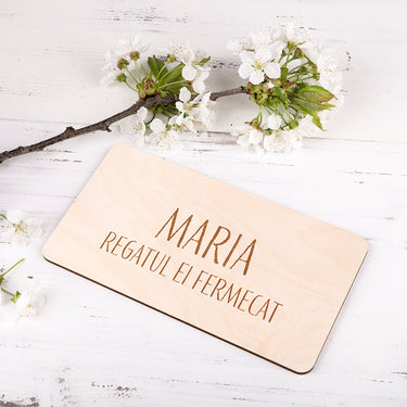 Placă de ușă cu nume și text - Fetiță