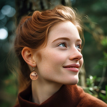 Cercei din lemn HOORAY Viaggio