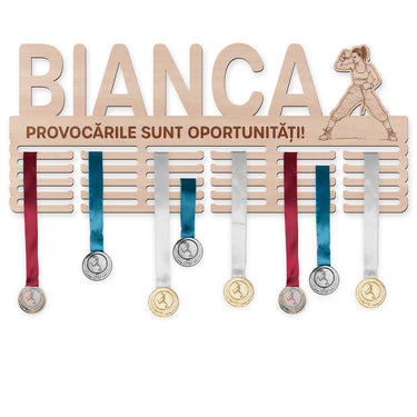 Suport medalii – Box, femeie