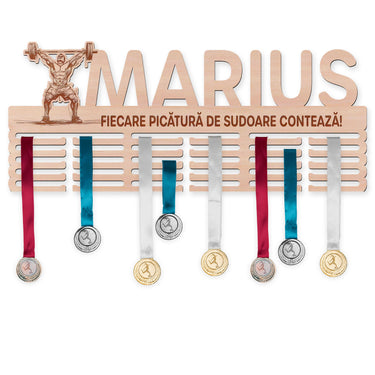 Suport medalii – Haltere