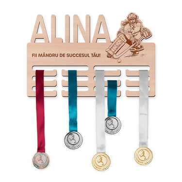 Suport medalii – Portar de hochei pe iarbă, femeie