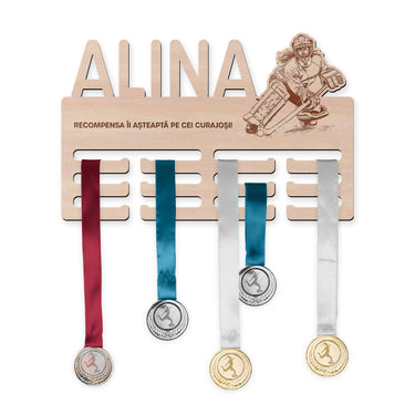 Suport medalii – Hochei pe role Portar, femeie