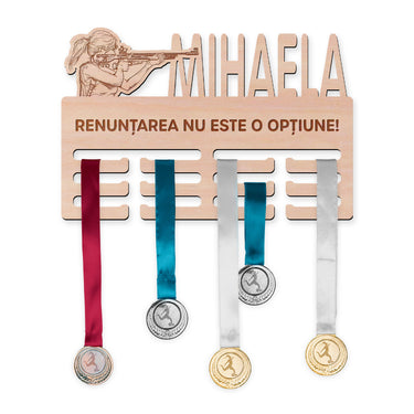 Suport medalii – Tir, femeie
