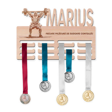 Suport medalii – Haltere