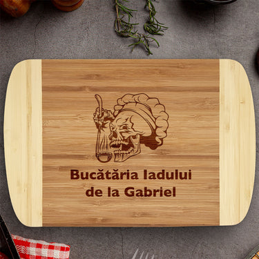 Tietor de Bambus Cadou Cu Gravura Stazul Pojnul Bucattieri