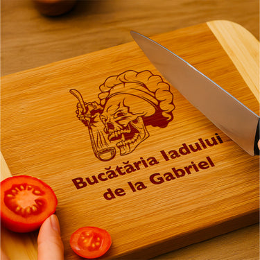 Tietor de Bambus Cadou Cu Gravura Stazul Pojnul Bucattieri