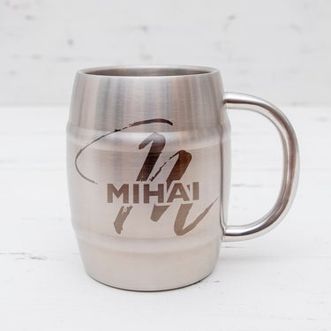 Pahar de răcire din oțel inoxidabil HOORAY cu numele personalizat 400 ml