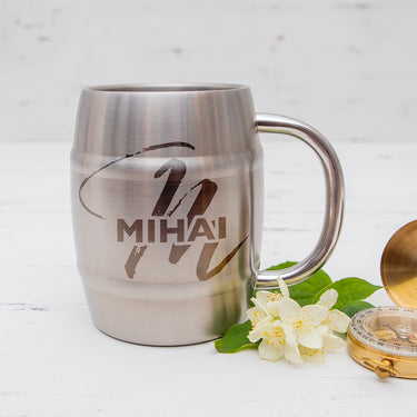Pahar de răcire din oțel inoxidabil HOORAY cu numele personalizat 400 ml