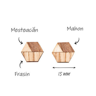 Cercei Din Lemn HOORAY Nogal