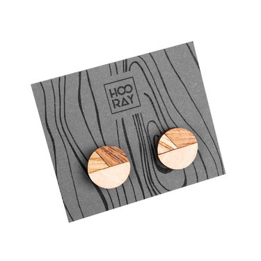 Cercei Din Lemn HOORAY Caob