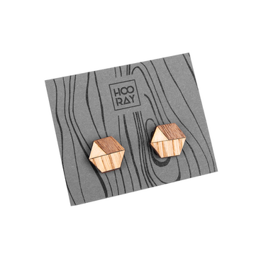 Cercei Din Lemn HOORAY Nogal