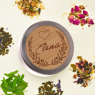 Termos din bambus cu numele personalizat 450 ml